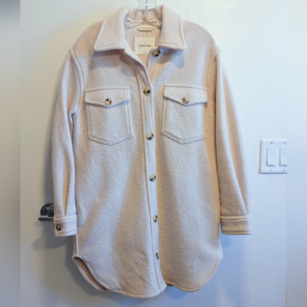ARITZIA Long Wool Chore Coat - Sm Off White
